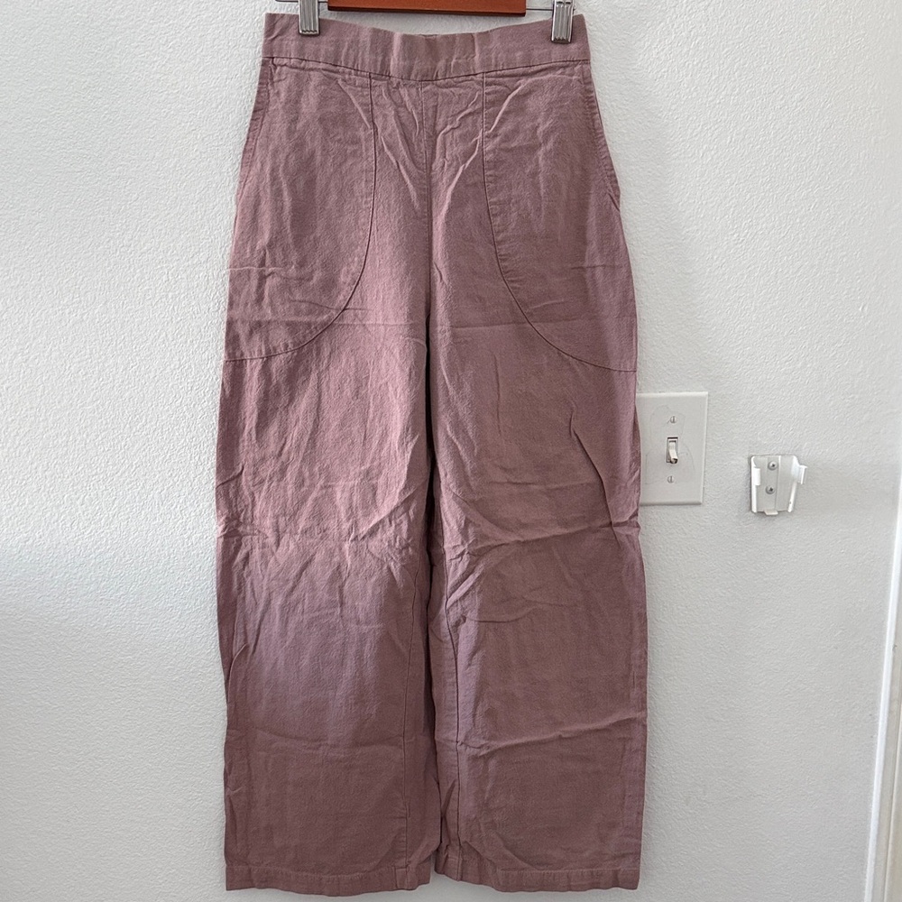 Casual Mauve Wide-Leg Pants